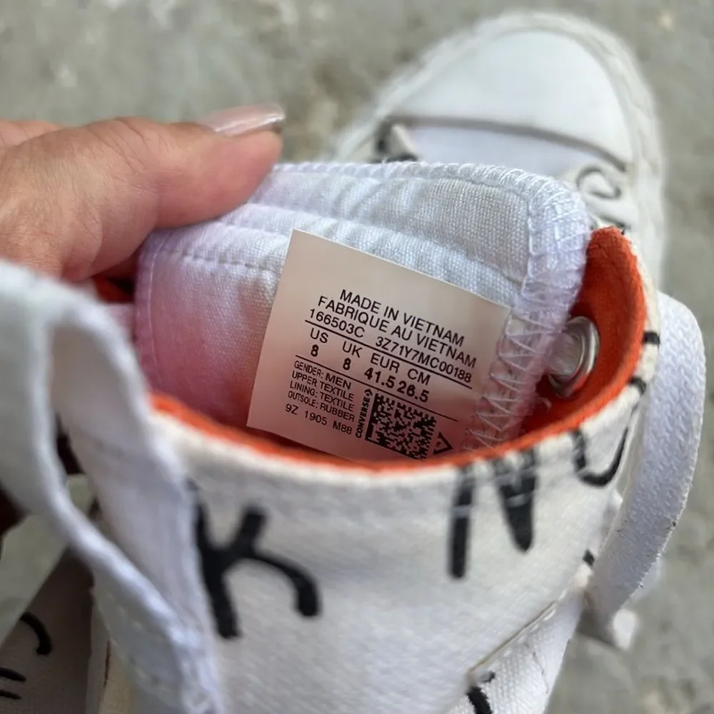 Converse High-Top Sneakers with Graphic Text UNT1TL3D